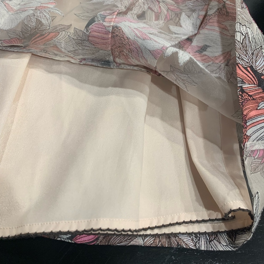 Anthropologie Moulinette Sœurs Floral Sheer Peplum Sleeveless Blouse Top 2 - Picture 6 of 7